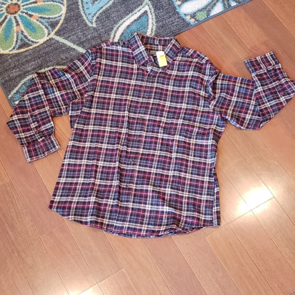 NWT Saddlebred Plaid Flannel Mens XL